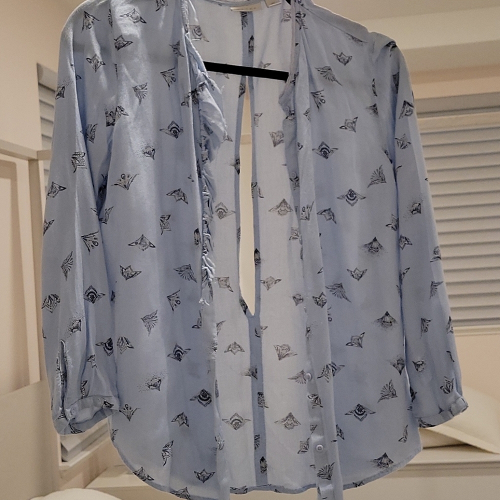 Viscose blouse with open back